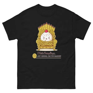 I Hate Dumplings Just Kidding King Dumpling Throne T-Shirt - Bild 1 von 13