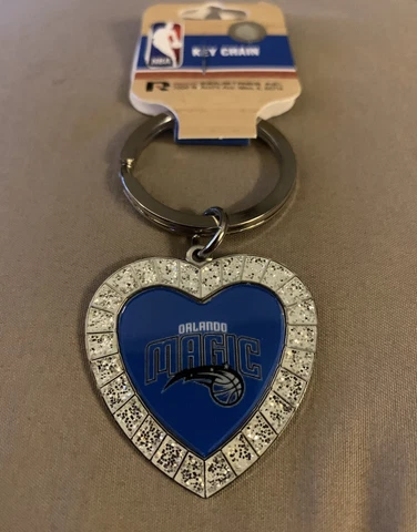 Orlando Magic Metal Diamond Heart Keychain Cover