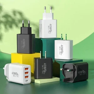Chargeur USB 3USB 1p Téléphone Portable Chargeurs Muraux Bloc de Charge 40W USB - Photo 1 sur 16