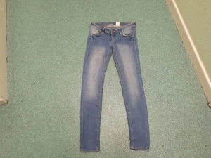 & And Super Skinny Jeans Taille 30" Bein 32" verwaschen mittelblau Damenjeans - Bild 1 von 4