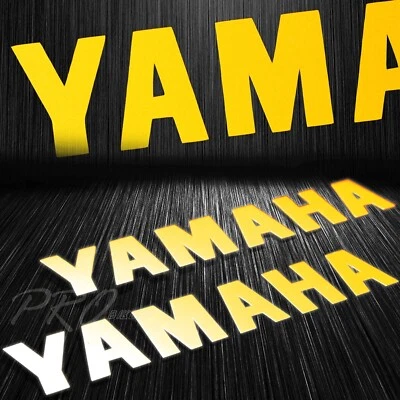 X2 8" tanque de combustible/carenado/llanta calcomanía reflectante logotipo vinilo pegatina Yamaha amarillo Foto 1 de 3