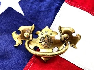 Bald Eagle Brass Antique Hardware Colonial Chippendale Drawer Pull 2.5”centers - Picture 1 of 7
