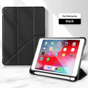 For Apple iPad 9th 8th 10.2 Pro 11 9.7 10.5 Smart Case Cover With Pencil Holder - Picture 1 of 22