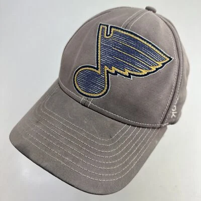 St Louis Blues Hockey Reebok Ball Cap Hat Adjustable Baseball Grey Distressed - Image 1 of 4