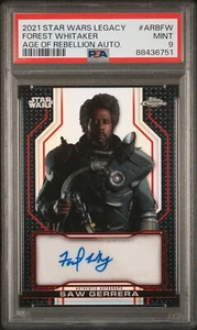 2021 TOPPS CHROME STAR WARS LEGACY SAW GERRERA FOREST WHITAKER AUTO PSA 9 MINT - Picture 1 of 2