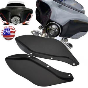 2PCS Black Batwing Side Fairing Windshield For Harley Electra Glide FLHX 1996-13 - Picture 1 of 22