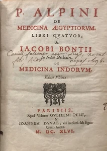 PROSPERO ALPINI 1646 De medicina Aegyptorum - On Egyptian Medicine ÉGYPTE - Picture 1 of 11