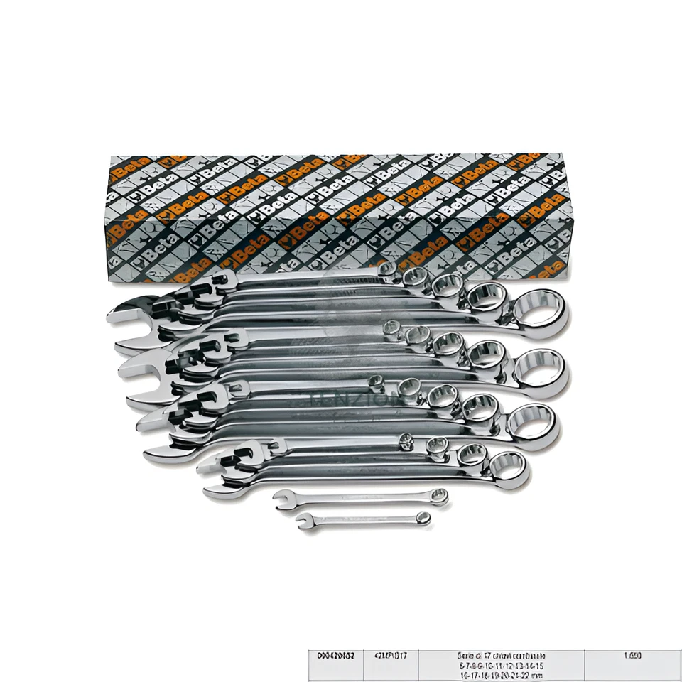 Set 17 Chiavi Combinate A Forchetta E Poligonale Lucide 6-22mm - Beta 42MP/S17 - Immagine 1 di 1