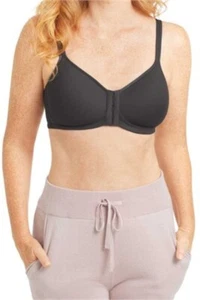 Amoena Women's Mara Padded Wire-Free Front Closure Bra - Dark Grey 44742 - Picture 1 of 4