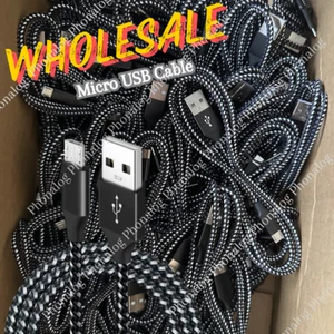 Micro USB to USB A Cable Android Charger Braided Cord For Samsung Google LG LOT - Picture 1 of 10