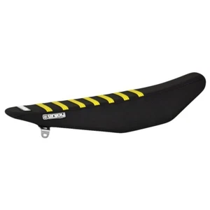 2015-2020 TM Racing 125-450 Seat Cover All Black w/ Yellow Ribs #287 - Picture 1 of 4