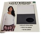 Lucky Brand Women's XL (Size 16-18) 2 Pack Long Sleeve Lounge Crew