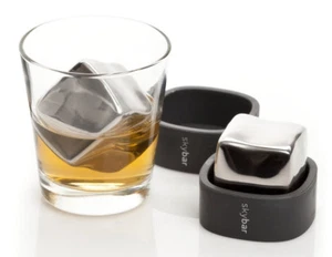 Skybar Wine Chill Blocks Set of Two Cool Cubes for Chilling Wine or Spirits NEW - Picture 1 of 1