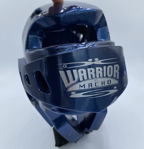 Macho Martial Arts Padded Head Gear / Warrior Sparring Helmet BLUE Youth Small - Picture 1 of 6