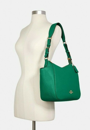 Borsa a tracolla Coach C2853 Rori in pelle colore oro giada brillante nuova con etichetta