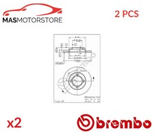 BRAKE DISCS SET PAIR FRONT BREMBO 08574120 2PCS P FOR KIA PRIDE 1.3L,1.1L