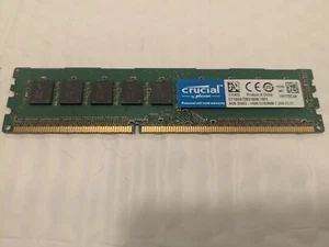 Crucial 8GB DDR3/DDR3L ECC Unbuffered RAM – CT102472BD160B – UDIMM Server Memory - Photo 1/1