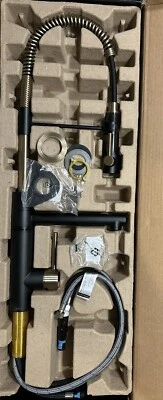 Kraus KPF-1603BGMB - Grifo estilo comercial Artec Pro, dorado cepillado/negro mate Foto 1 de 2