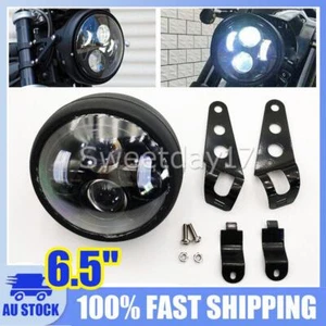 6.5'' Motorcycle LED Headlight Bracket Universal For Harley Bobber Cafe Racer AU - Picture 1 of 11