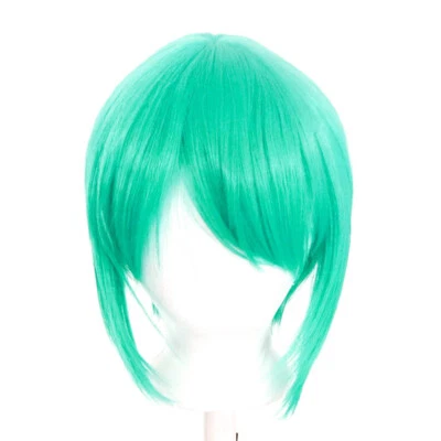 12'' Bob Cut Short Seafoam Green Blue Synthetic Cosplay Wig NEW - Image 1 of 3