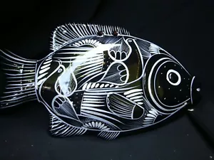 Grande decorazione pesce da parete arte popolare messicana in argilla e dipinto a mano, Talavera - Foto 1 di 3