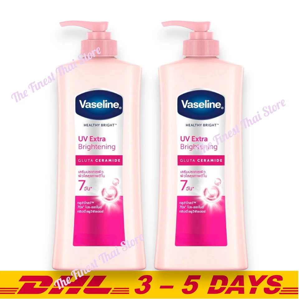 Vaseline Healthy Bright UV Extra Brightening Gluta Ceramide Lotion 300ml x 2 - Image 1 of 1