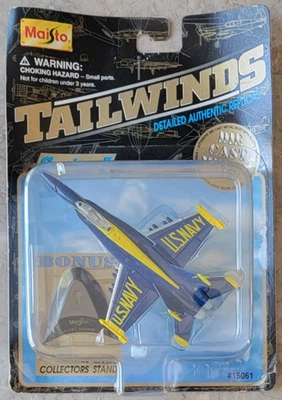 De colección Nuevo 1998 Maisto Tailwinds Diecast F-18C Hornet EE. UU. Azul Marino Ángeles Nuevo en Paquete Foto 1 de 4