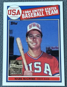 1985 Topps Baseball Card Mark McGwire #401 RC Team USA (1999 Reprint) - Picture 1 of 2