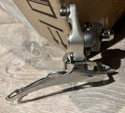 Vintage Shimano 600 Tri-Color Front Derailleur Braze-On FD-6401 Bottom Pull - Image 1 of 4