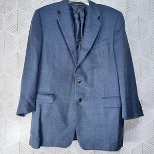 Hickey Freeman Blau Blazer Sport Mantel Jacke Seide Wolle Neiman Marcus 44 R - Bild 1 von 12