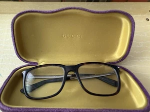 Rare Authentic Gucci GG 1105 Brown Tortoise Eye Glass Frames - Picture 1 of 6