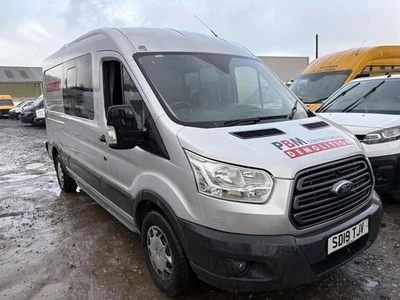 2019 Ford Transit 350 Silver Crew Cab None Runner Needs Head Gasket EU 6 VAT Inc - Image 1 of 4