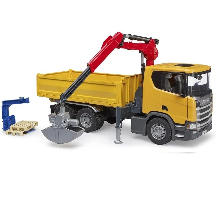 Bruder 03551 Scania Super 560R Camion Ribaltabile con gru e Accessori Veicolo da - Immagine 1 di 1