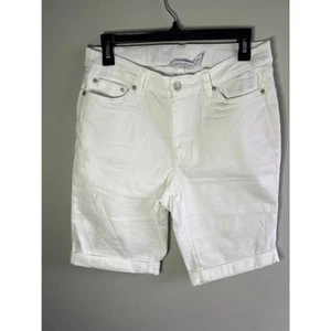 Denim & CO White Denim Shorts Jeans Bermuda Short with pockets Size 10P - Picture 1 of 10