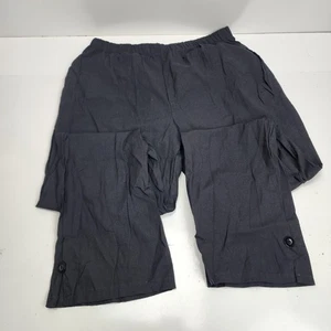 Women's Black Casual Lounge Wear Elastic Waist Pull On Long Pants Size XL - Picture 1 of 5