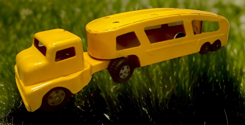 VTG Structo Auto Transport Car Carrier Yellow - Image 1 of 4