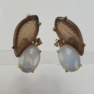 Vintage Schiaparelli Ohrringe Blatt Clip - Bild 1 von 21