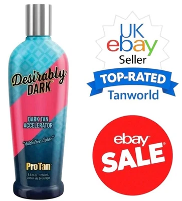 New Pro Tan Desirably Dark Natural Sunbed Tanning Accelerator Lotion Cream SALE! - Image 1 of 4