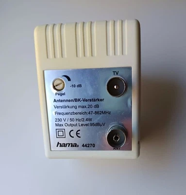 HAMA Antennen/BK-Verstärker CATV-Verstärker, 20dB, regulierbar - Bild 1 von 3