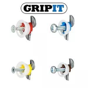 GRIP IT 15, 18, 20, 25 mm FISSAGGI IN CARTONGESSO & VITI MANIGLIA PARETE CAVA - Foto 1 di 10