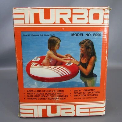 Vintage Turbo Tube F090 Blazon Flexível Flyer Inflável Interior Corrida Laranja - Imagem 1 de 4