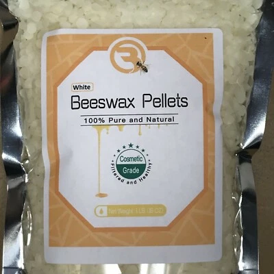 Pastillas pellets de cera de abejas blanca natural pura de 2 4 8 15 oz para hacer jabón para velas Foto 1 de 4