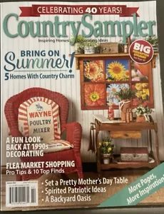 COUNTRY SAMPLER SUMMER2024 BRING ON SUMMER -FLEA MARKET SHOPPING-PATRIOTIC IDEAS - Picture 1 of 15