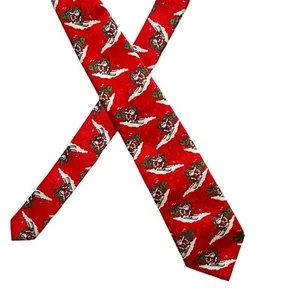 Dockers Santa Skiing Red Christmas Tie Boy/Youth Short 49" Holiday Fun Novelty - Picture 1 of 11
