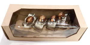 Turtle Napkin Rings Ornate Silvertone with real Tortoise shell - Picture 1 of 9