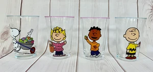 Williams Sonoma Peanuts Snoopy Easter Tumbler Glasses Set of 4 - Picture 1 of 8