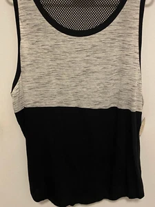 SO Active 2X Top sexy Netzrücken Damen Plus schwarz grau neu mit Etikett Baumwolle-Poly weich - Bild 1 von 6