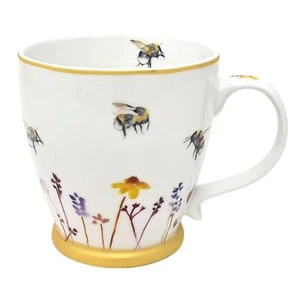 Busy Bees Fine Chine Breakfast Mug Floral Tea Coffee Large Capacity Cup Gift UK - Picture 1 of 10