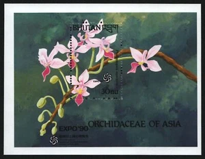 Bhutan 1990 - Mi-Nr. Block 250 ** - MNH - Orchideen / Orchids - Imagen 1 de 1