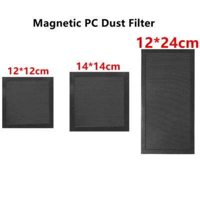 1.8mm Thick Magnetic PC Dust Filter Cooling Fan Mesh Cover 12*12/14*14/12*24cm - Image 1 of 4